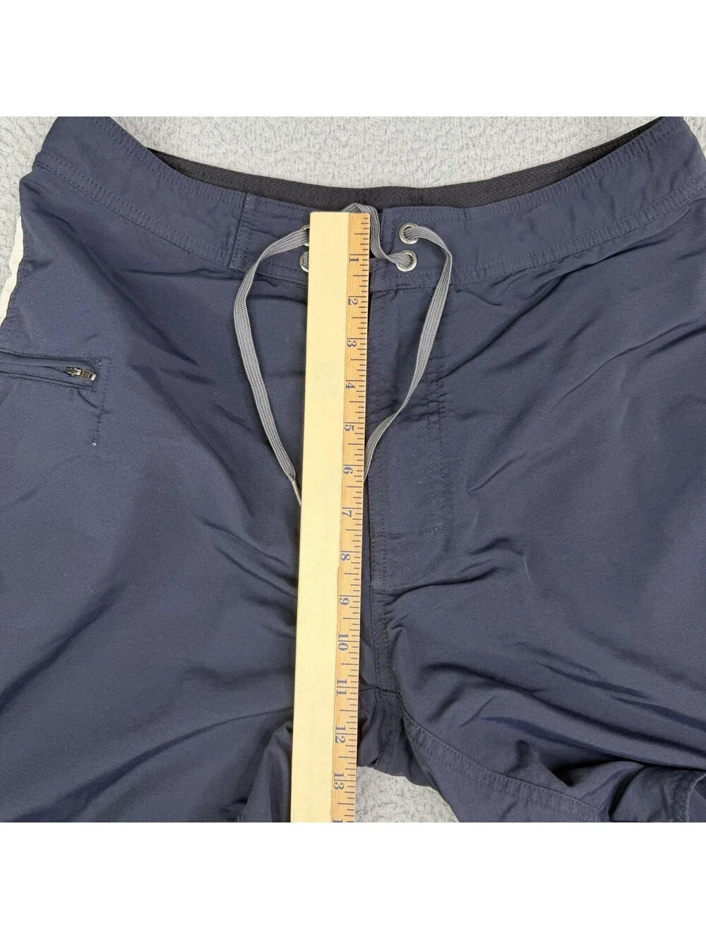 Patagonia Mens Hiking Linerless Board Shorts Blue Size 33x9 Drawstring Gorpcore
